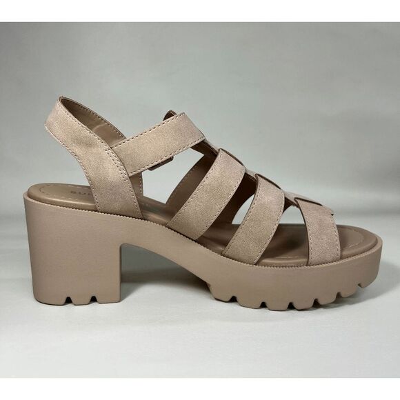 Sun + Stone Daisee Women's Platform Block Heels - Sand Smooth 7.5M - Picture 6 of 10